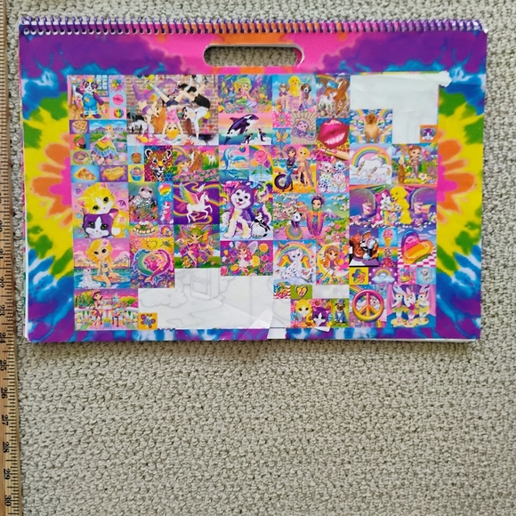 TWO Lisa Frank Jumbo Adult Coloring Activity Sticker Books Rainbow Majesty USED - Picture 8 of 16